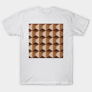 Cubes in perspective allover pattern T-Shirt